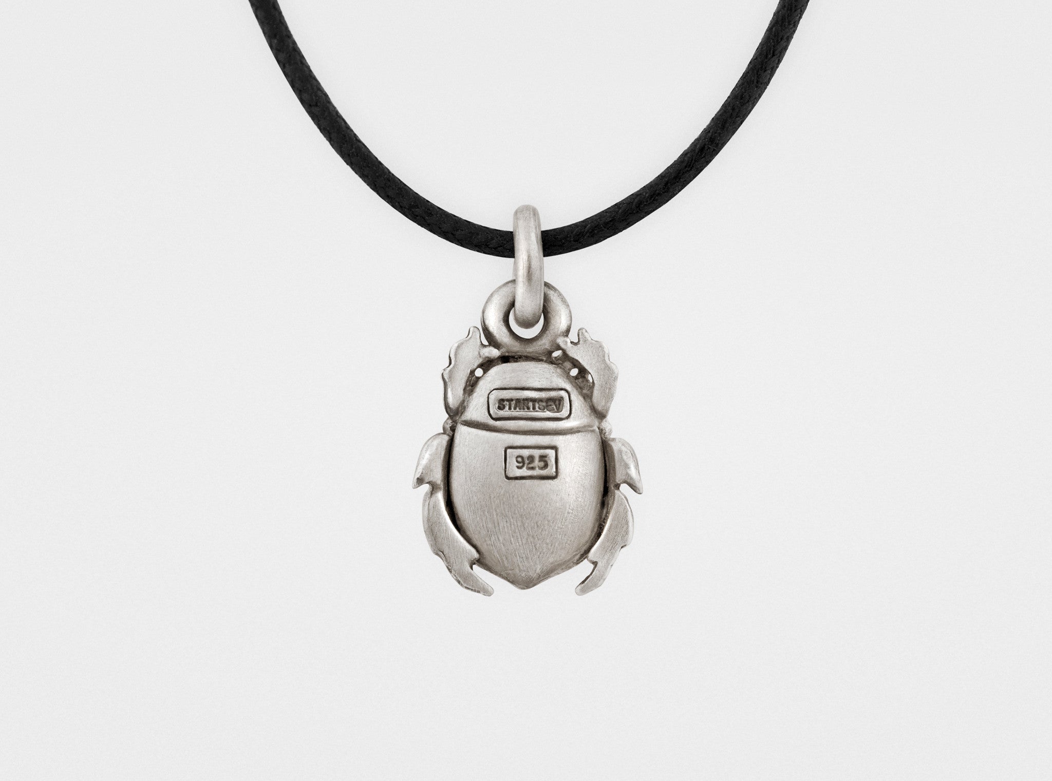 Scarab Beetle Pendant in Sterling Silver
