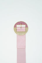 Pink Belt with Adjustable Gold Buckle