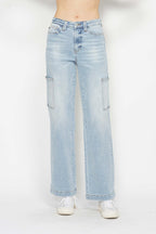 High Waist Straight Cargo Jeans