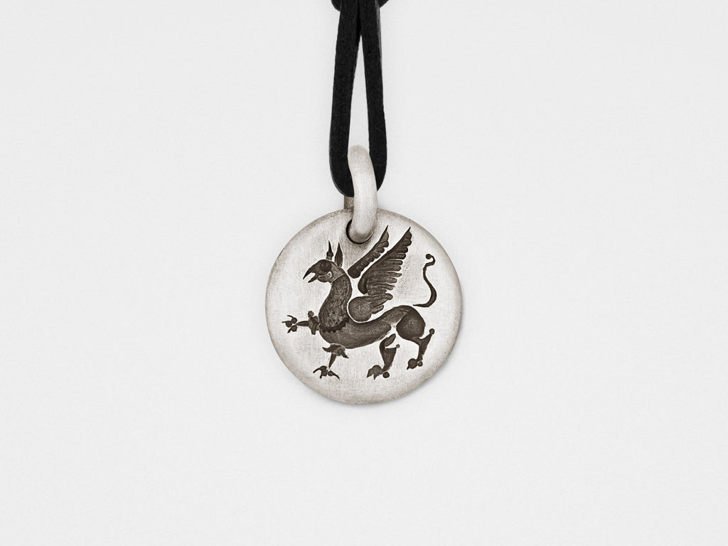 Griffin Charm Pendant in Sterling Silver