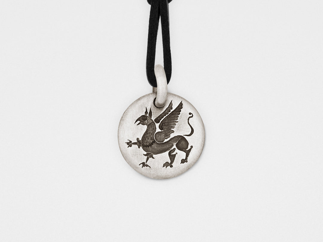 Griffin Charm Pendant in Sterling Silver