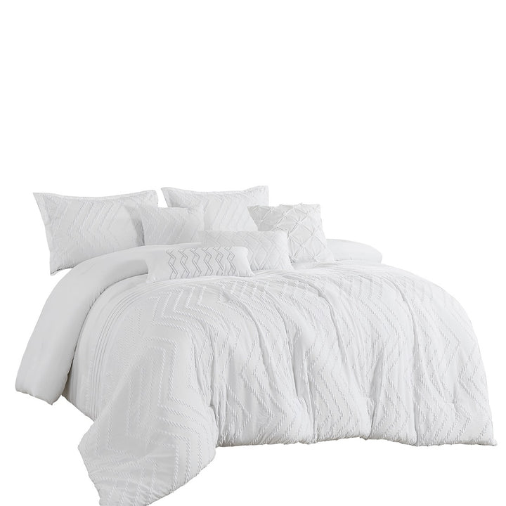 Kuron Comforter Set White (7pc)