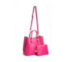 Jane Hot Pink Vegan Leather Satchel