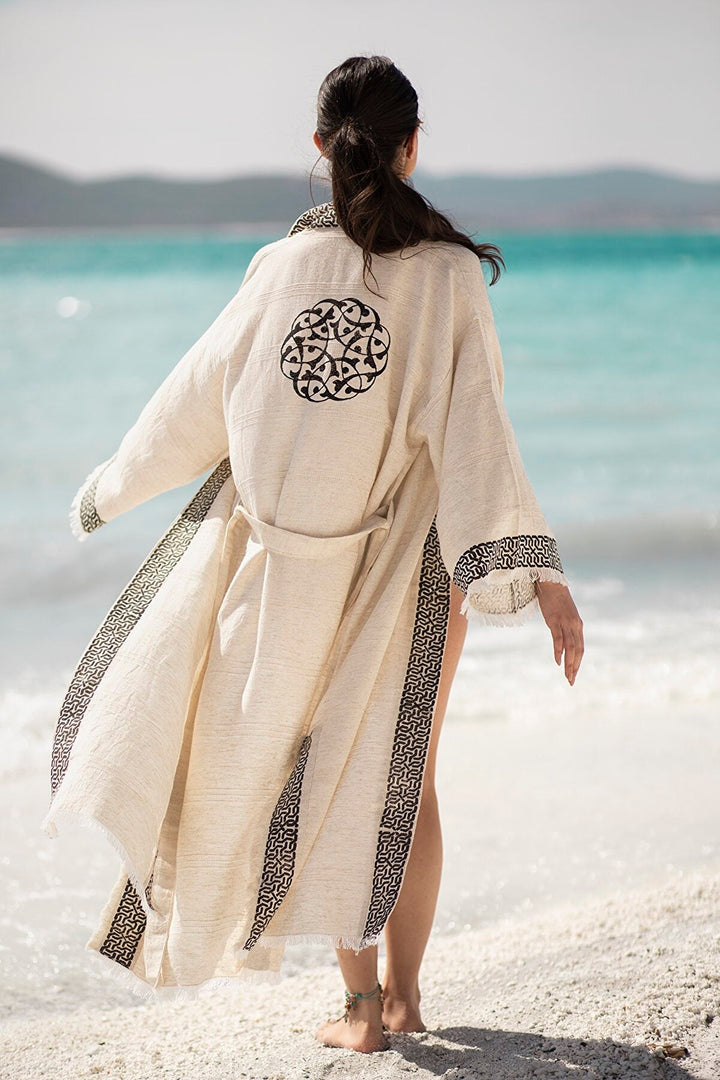 Sun Goddess Linen Kimono