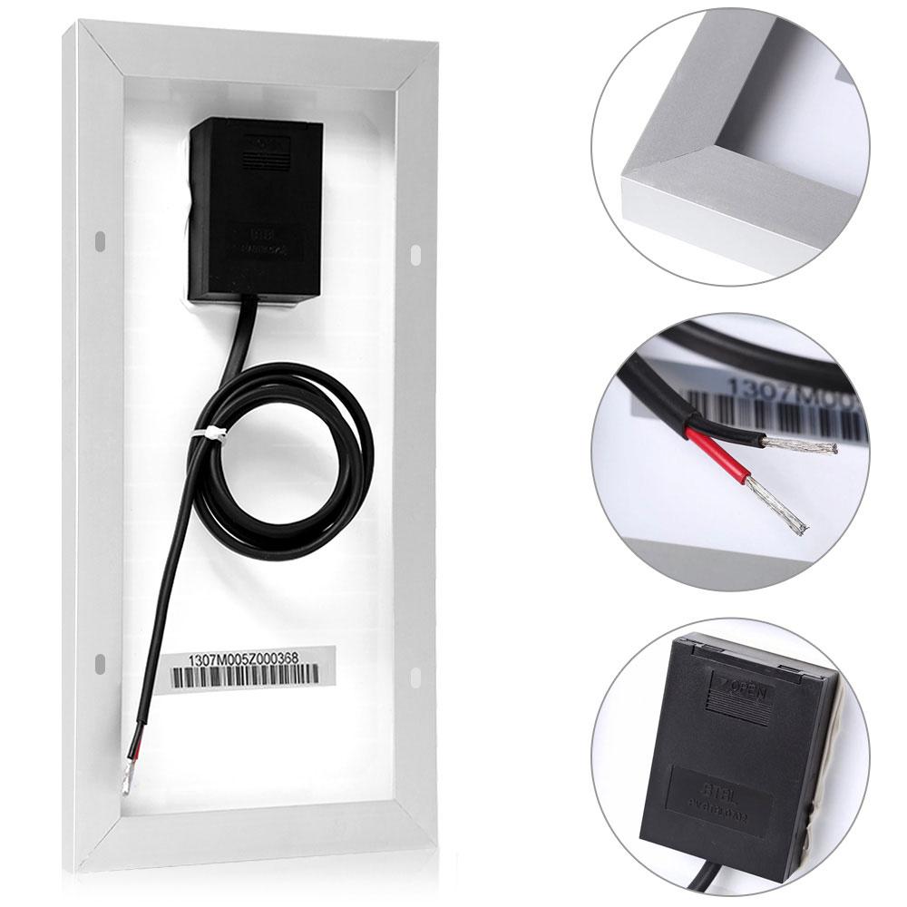 5W Mono Solar Panel For 12V Battery Charging