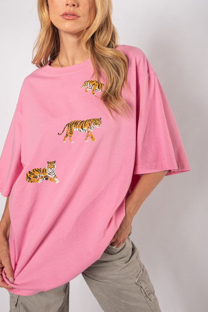 Washed Tigers Oversized Premium Cotton Tees