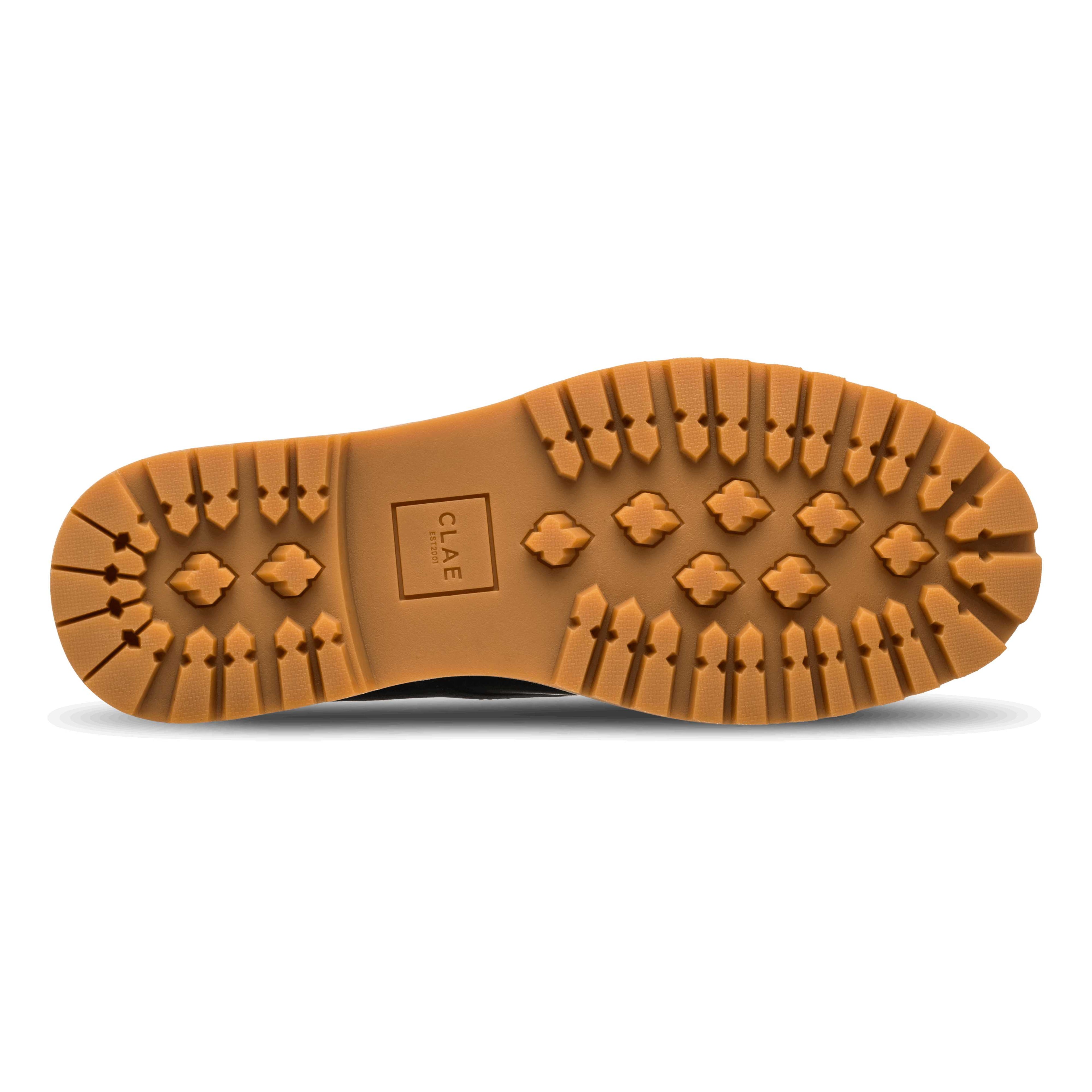 Logan Derby Shoe in Black Leather by CLAE