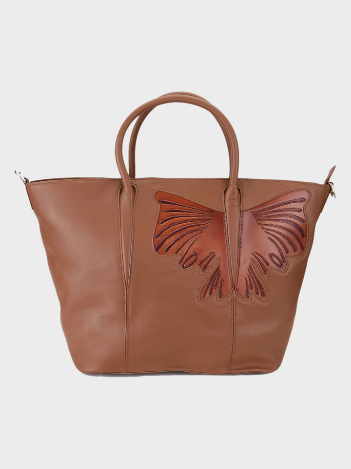 Butterfly Brown Top Handle