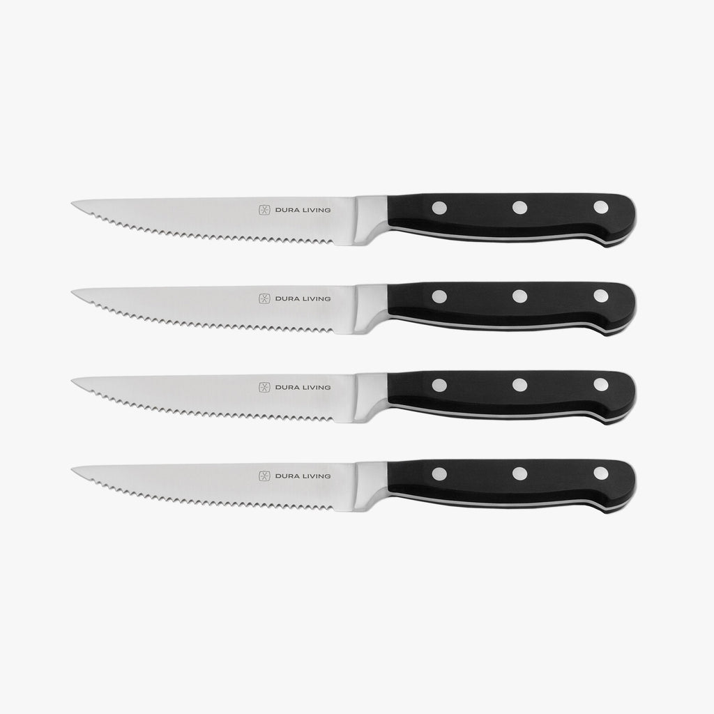 Superior Set of 4 Steak Knives | Black