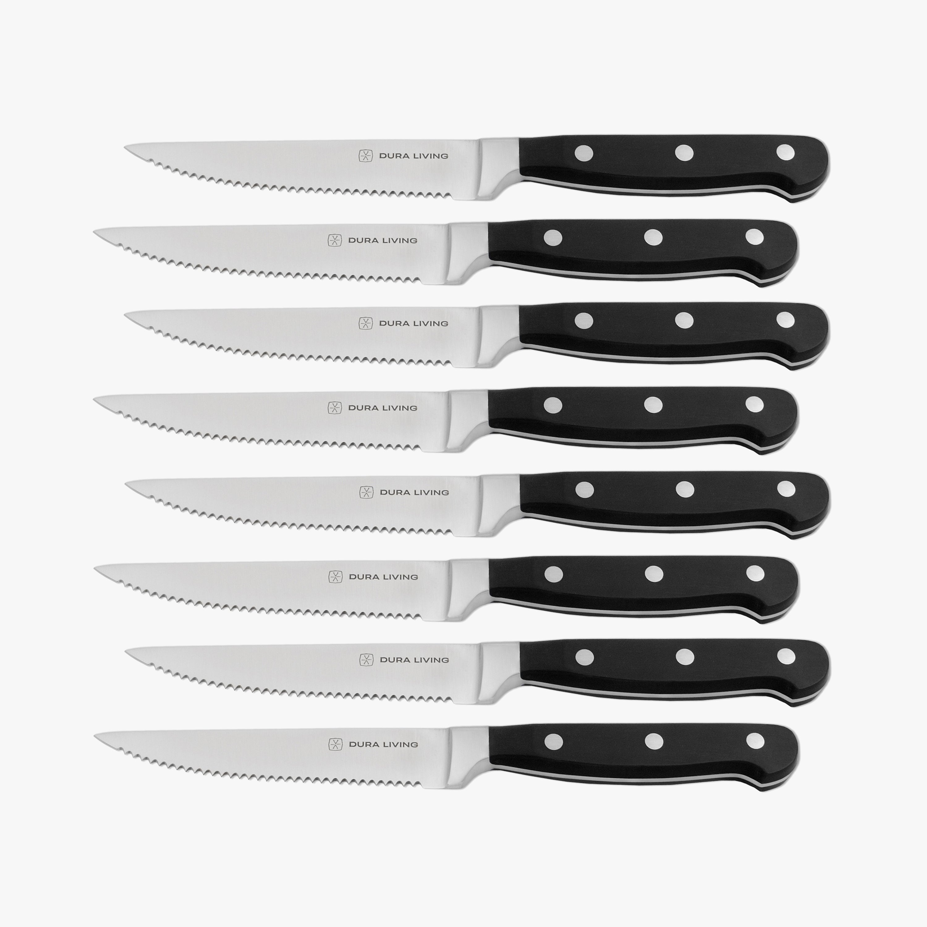 Superior Set of 8 Steak Knives | Black