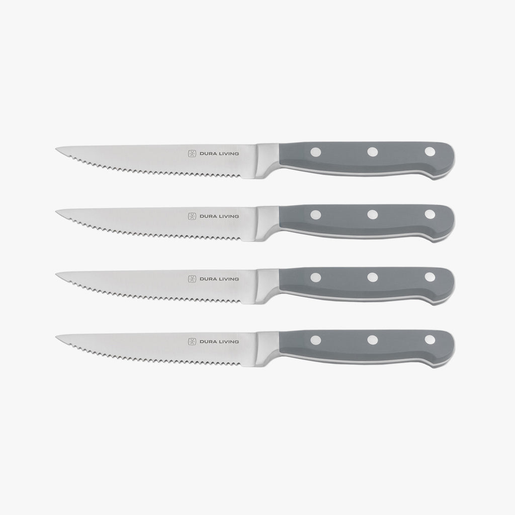 Superior Set of 4 Steak Knives | Gray