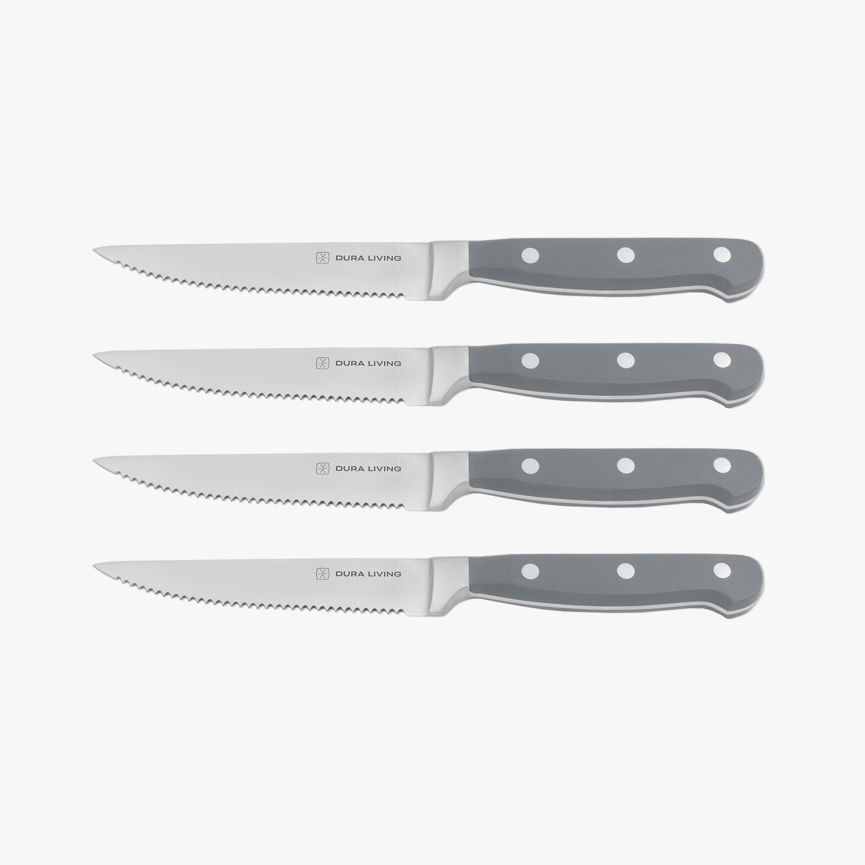 Superior Set of 4 Steak Knives | Gray