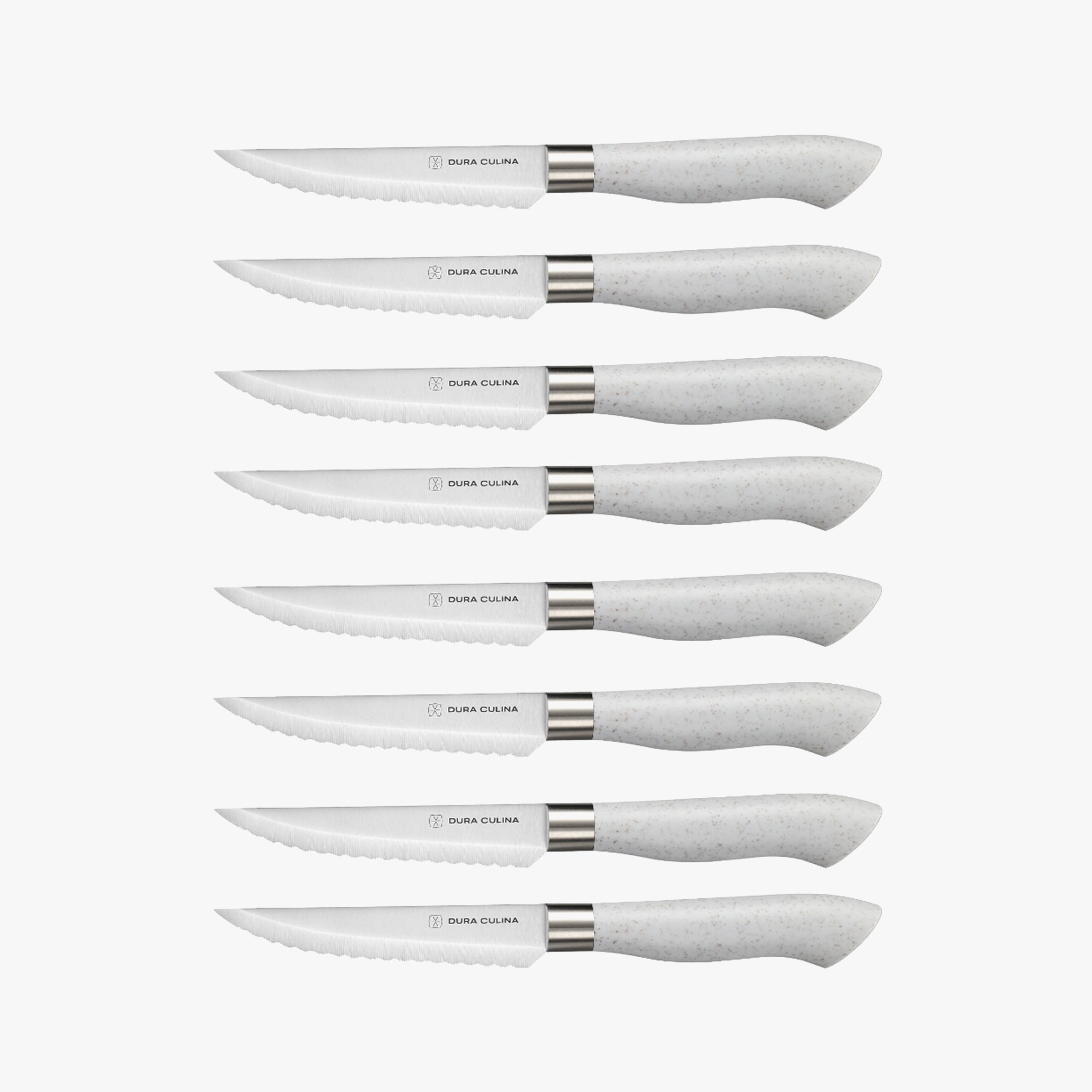 EcoCut 8-Piece Steak Knife Set | Grey
