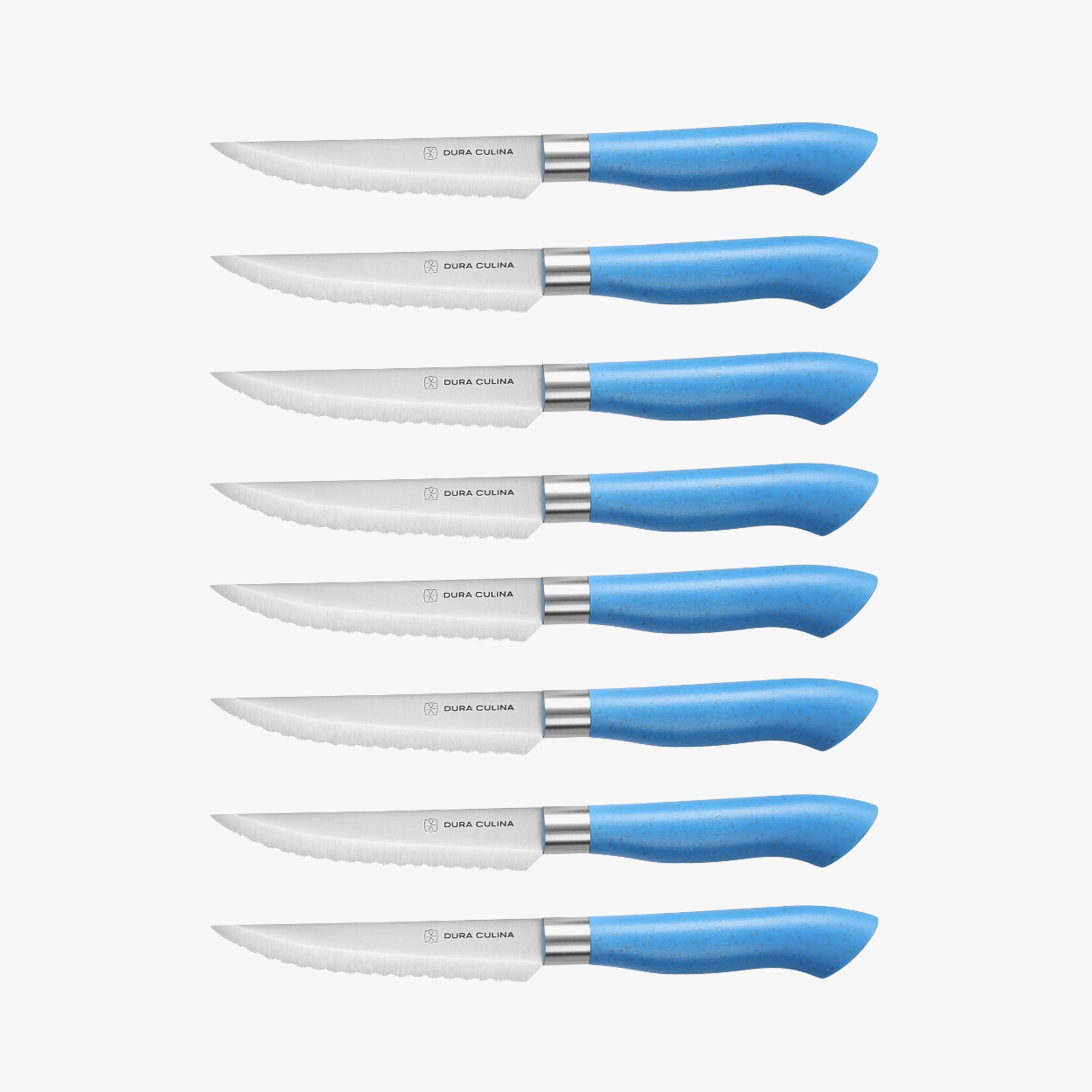 EcoCut 8-Piece Steak Knife Set | Blue
