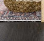 Blue Burgundy Holi-2302 Washable Area Rug