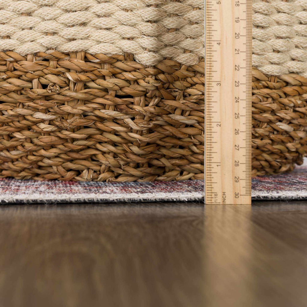 Blue Burgundy Holi-2302 Washable Area Rug