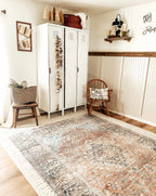 Blue Burgundy Holi-2302 Washable Area Rug