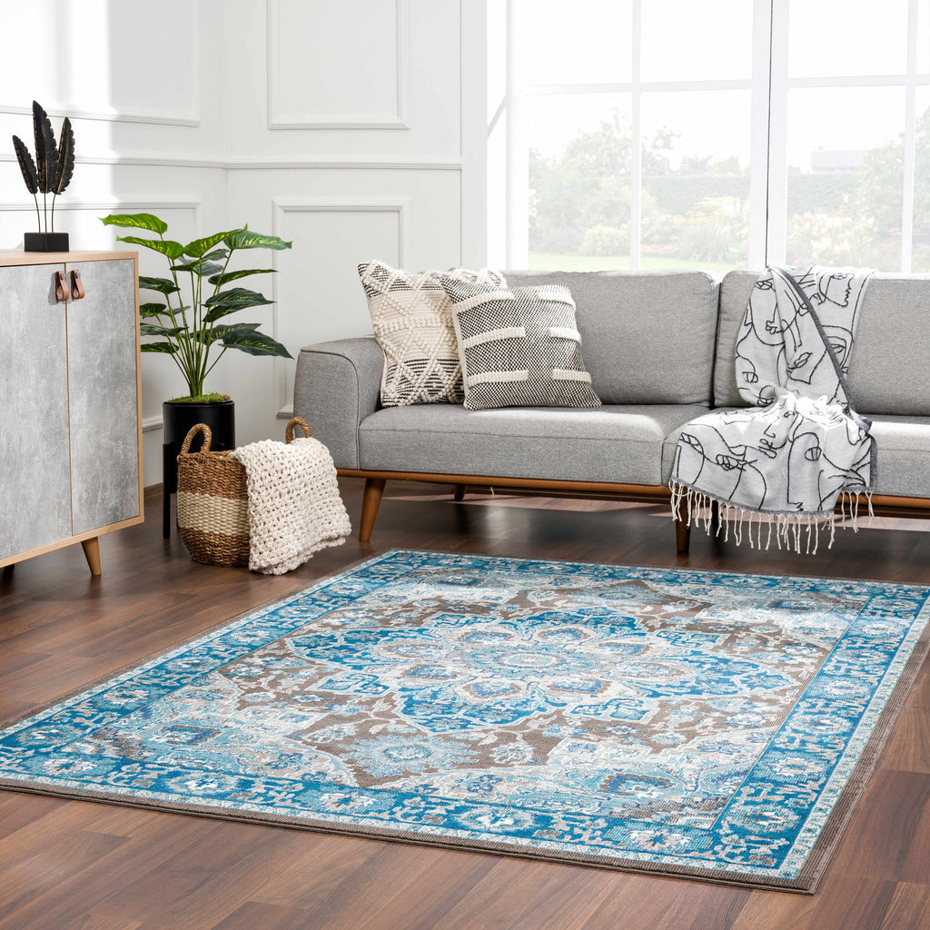 Mardin Turquoise Area Rug