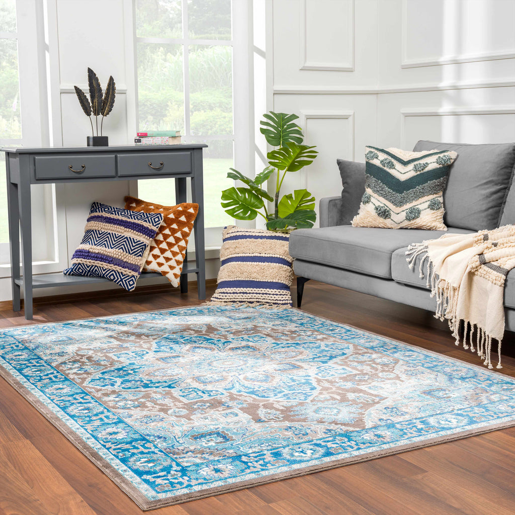 Mardin Turquoise Area Rug