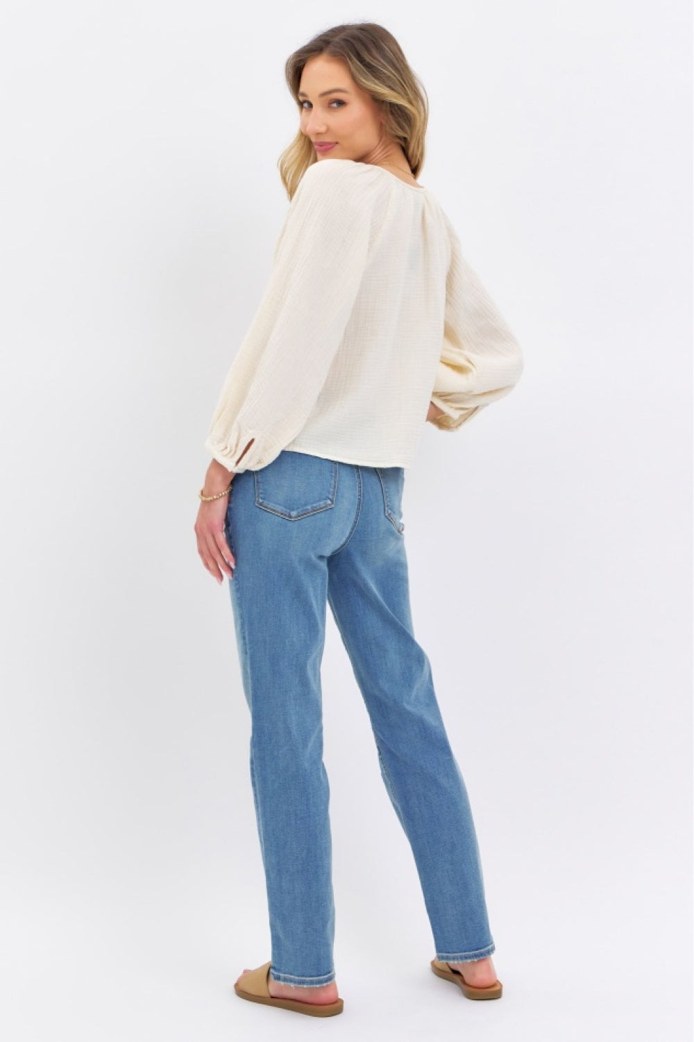 High Waist Straight Jeans
