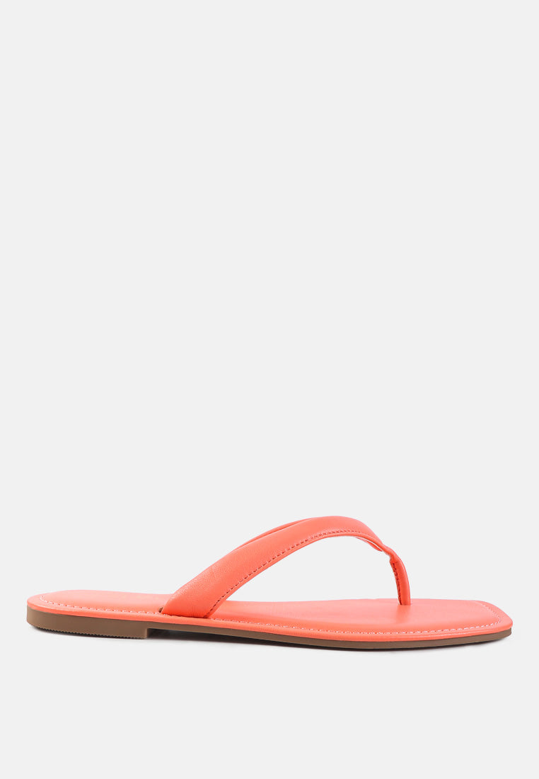 Tolpo Square Toe Thong Flats