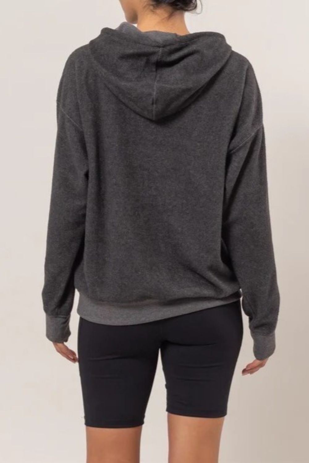 Charcoal Brushed Hoodie with Kangaroo Pocket