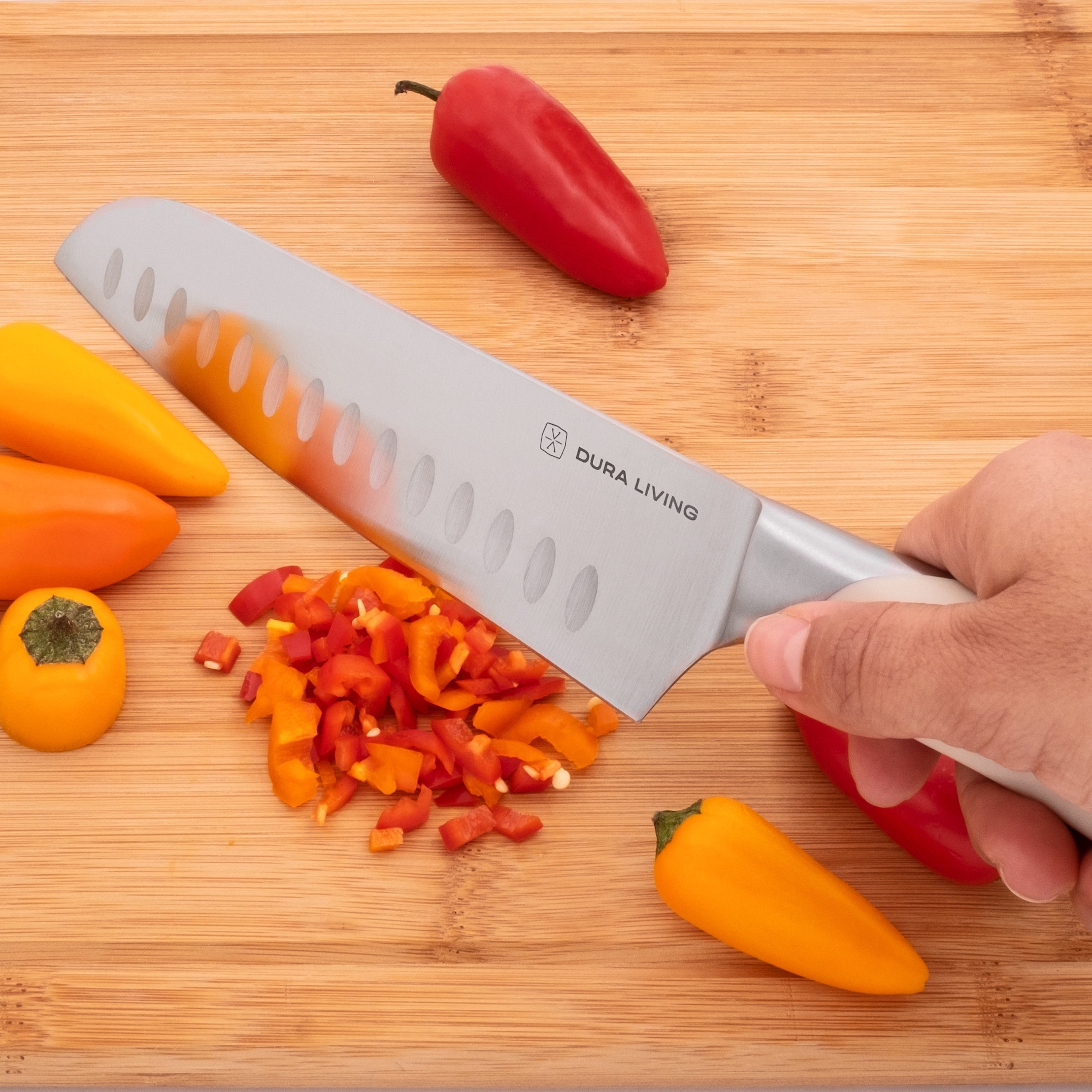 Elite 7 Inch Santoku Knife | Cream