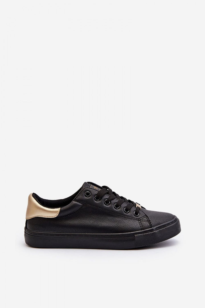 Black Eco Leather Sneakers