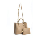 Jane Light Brown Vegan Leather Satchel