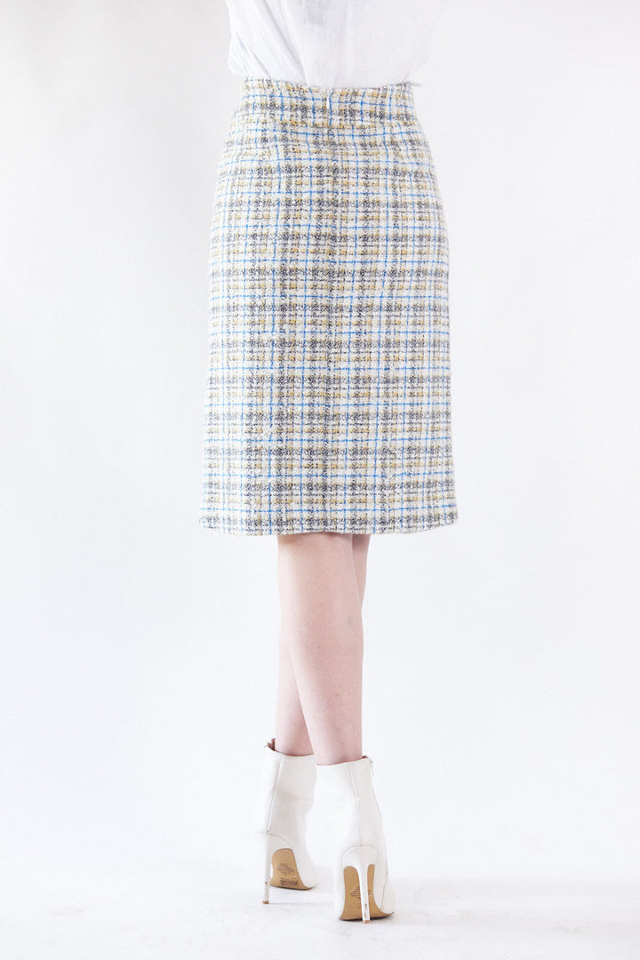 Power Woman Eye Catching Tweed Skirt