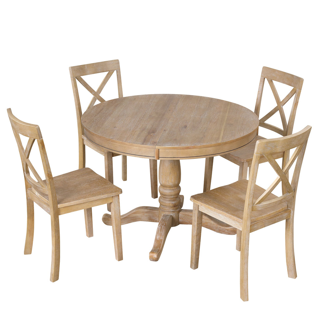 Modern Dining Table Set For 4 Round Table 4 Chairs
