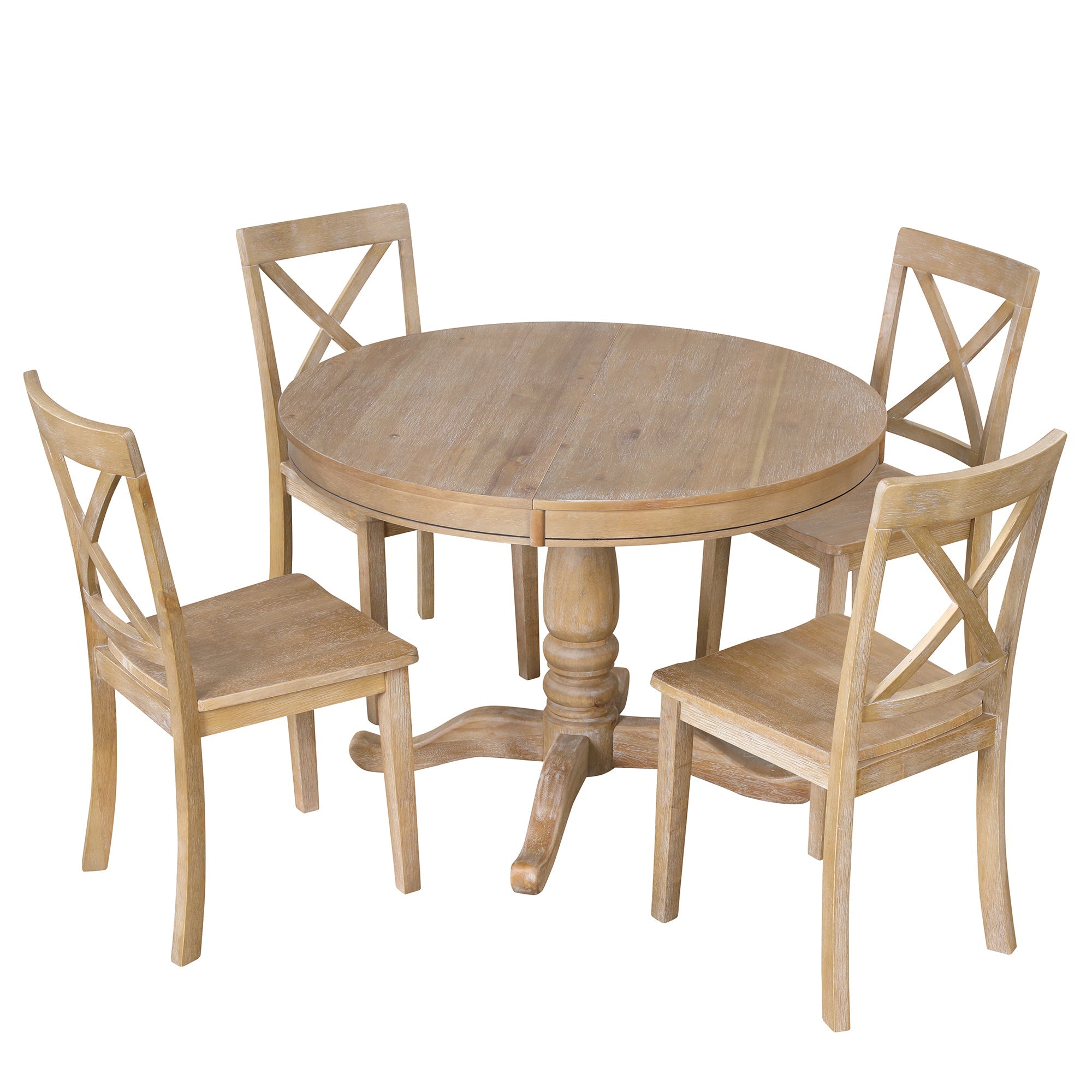 Modern Dining Table Set For 4 Round Table 4 Chairs