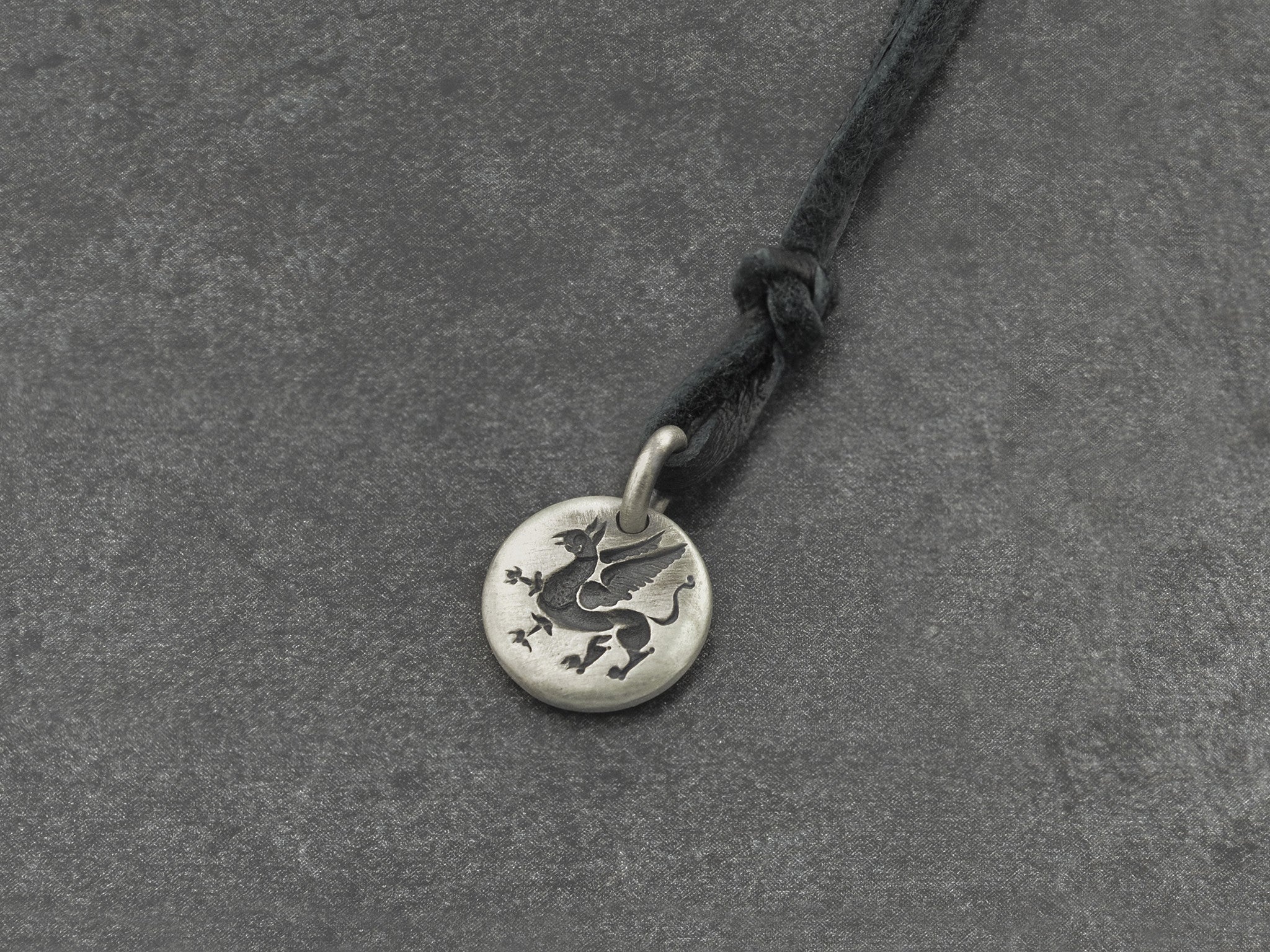 Griffin Charm Pendant in Sterling Silver