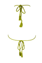 El Zafiro Moss  Hand-Crocheted Bikini Top