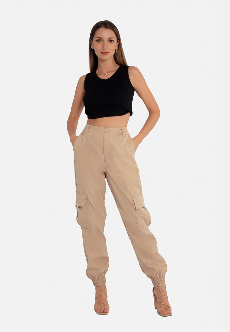 High Waist Cargo Pants