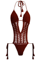 La Turquesa Ecru Hand-Crocheted Playsuits
