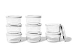 Glass Food Storage Containers 16-Piece 7 Oz Set (8+8) | White