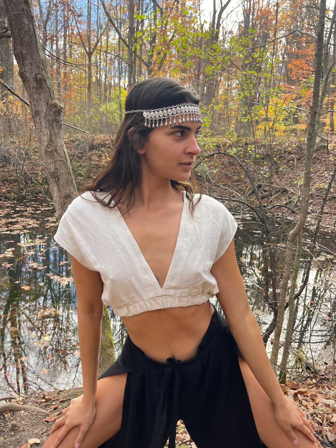 Organic Cotton Boho Crop Top