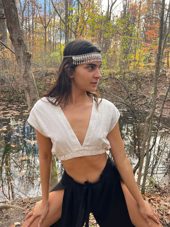 Organic Cotton Boho Crop Top