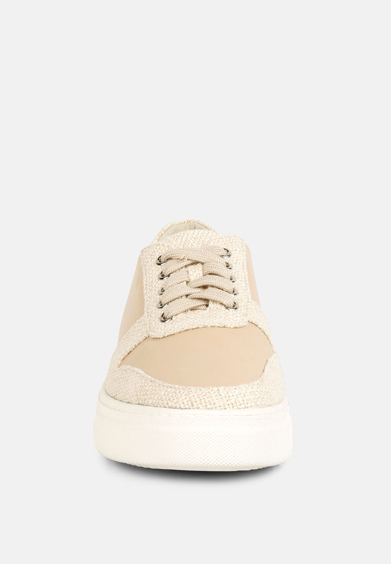 Kjaer Dual Tone Leather Sneakers