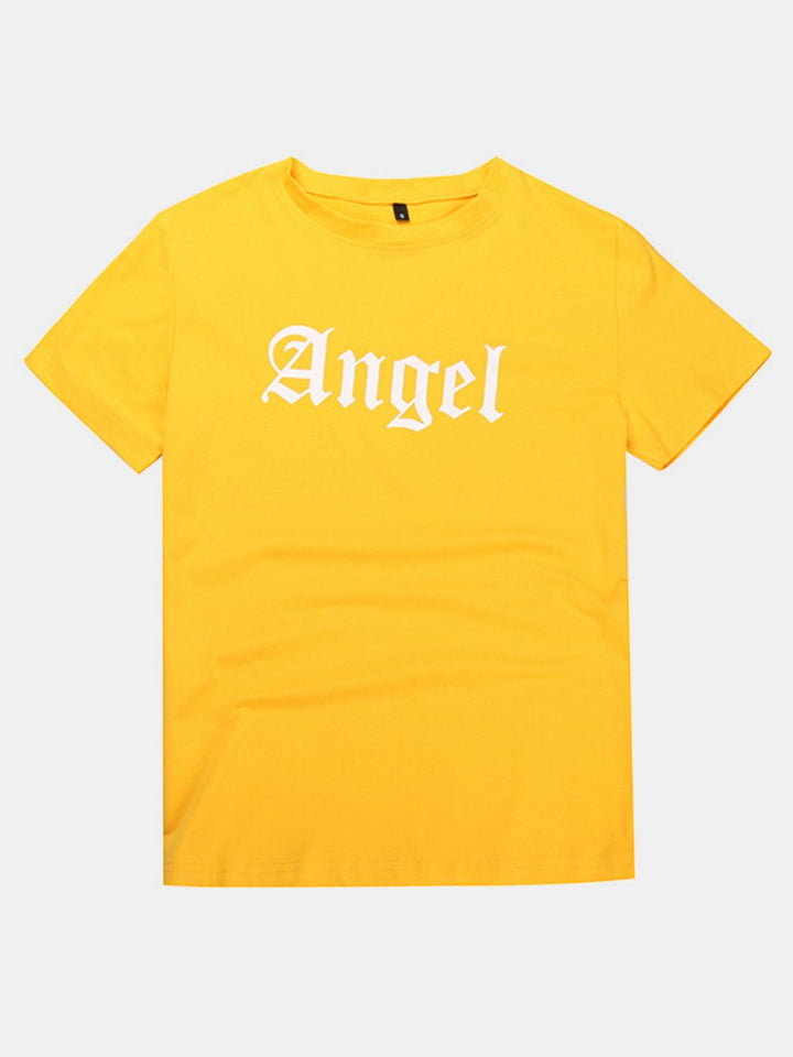 Angel Round Neck Short Sleeve T-Shirt