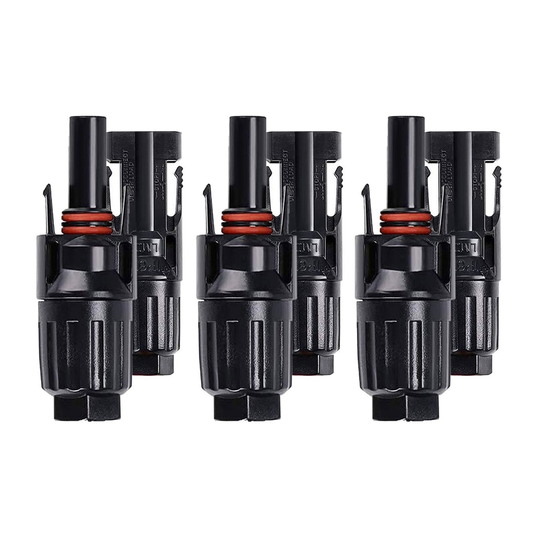 ACOPOWER 3 Pairs PV Connectors M/F Solar Panel Cable Connectors