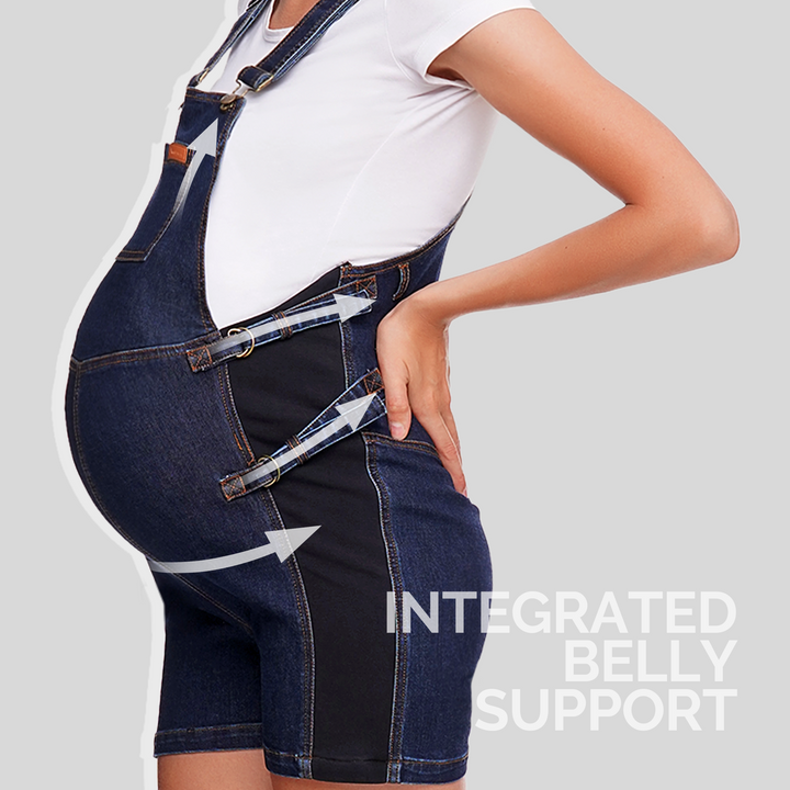Belly Support Maternity Overall Short