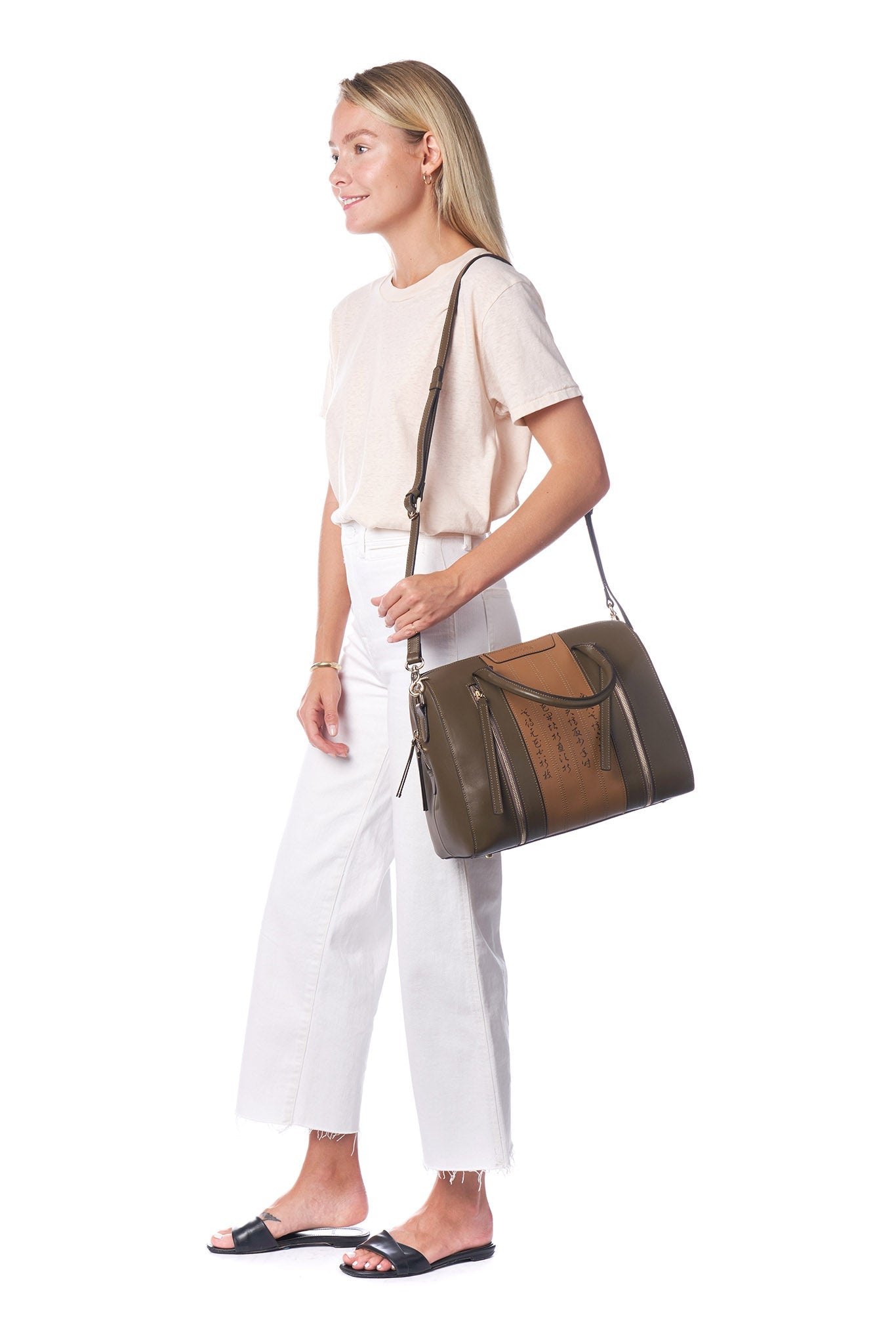 Calligraphy Green Satchel