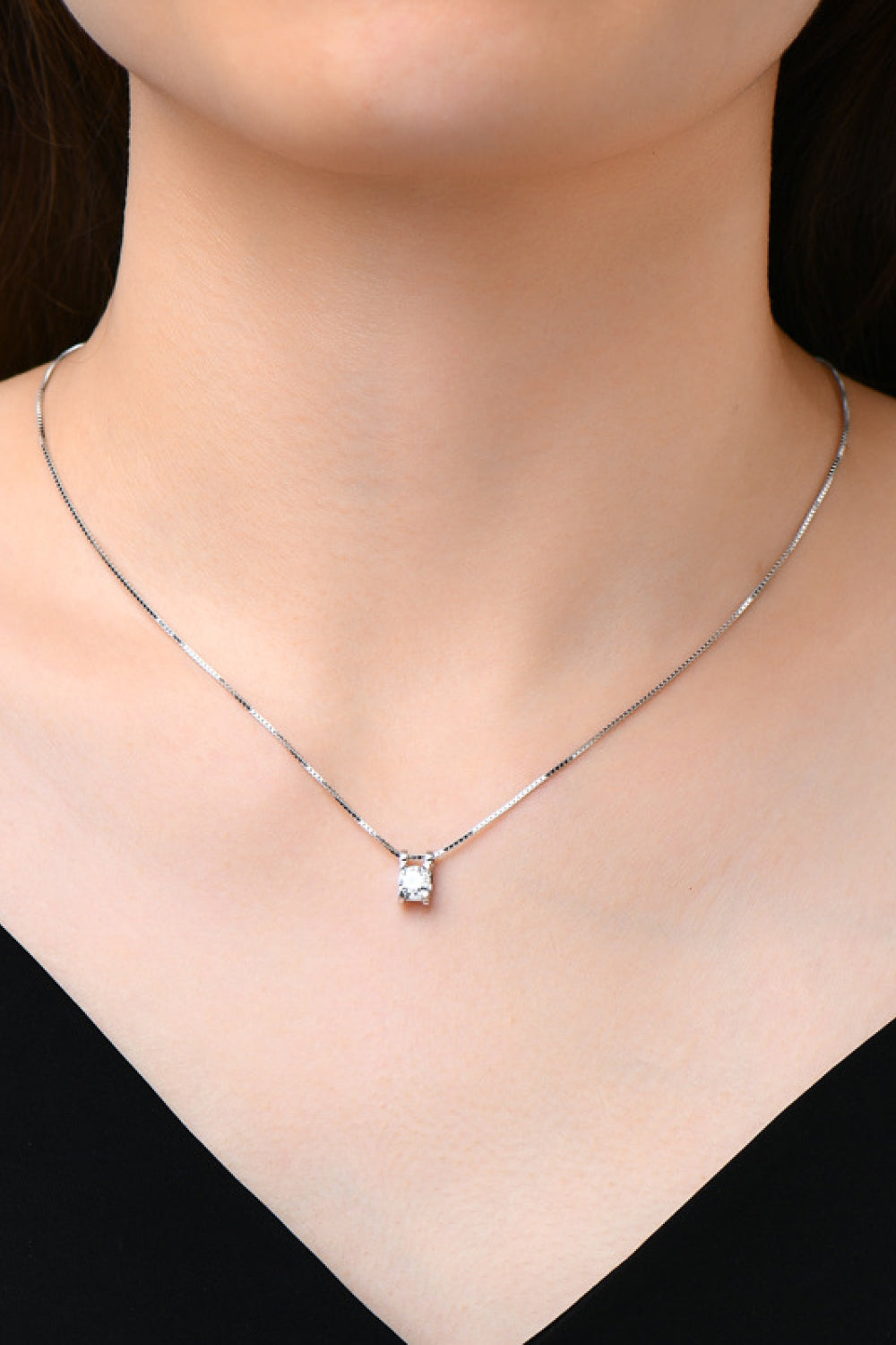 Moissanite 1/2 Ct 925 Sterling Silver Necklace