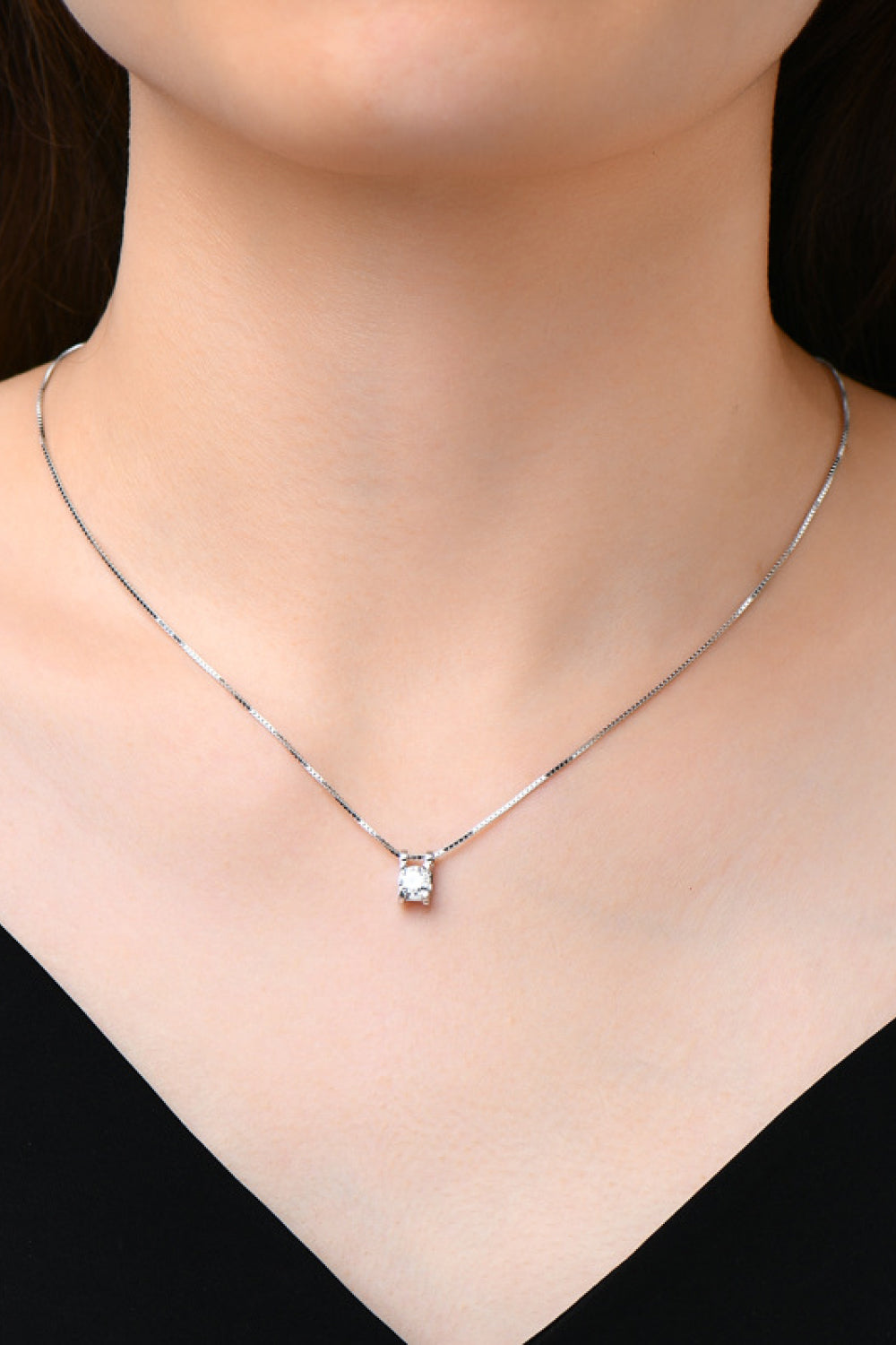 Moissanite 1/2 Ct 925 Sterling Silver Necklace