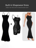 Built-In Shapewear Sleeveless Maxi Dress