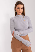 Factory Price Knitted Jumper Light Grey