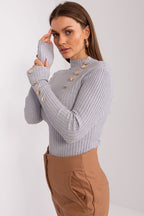 Factory Price Knitted Jumper Light Grey
