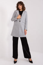Och Bella Women's Trench Coat Light Grey